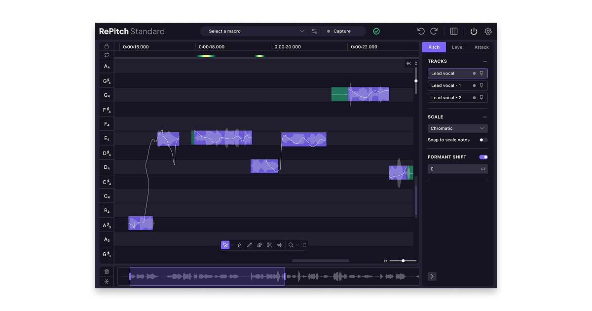 RePitch 2 - ボーカルピッチ補正＆ボーカルチューニングプラグイン